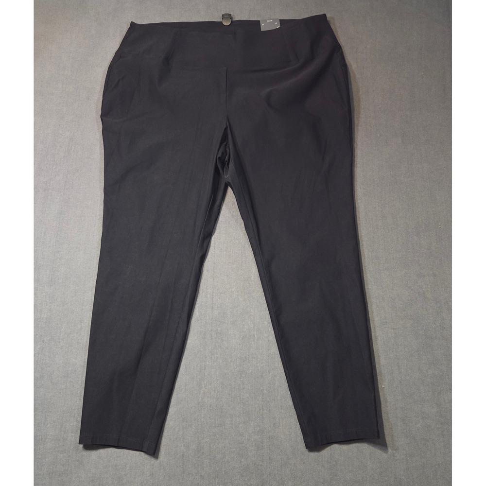Worthington Skinny Leg Pull-On Pants Womens 24W Black High Rise Stretch Trousers